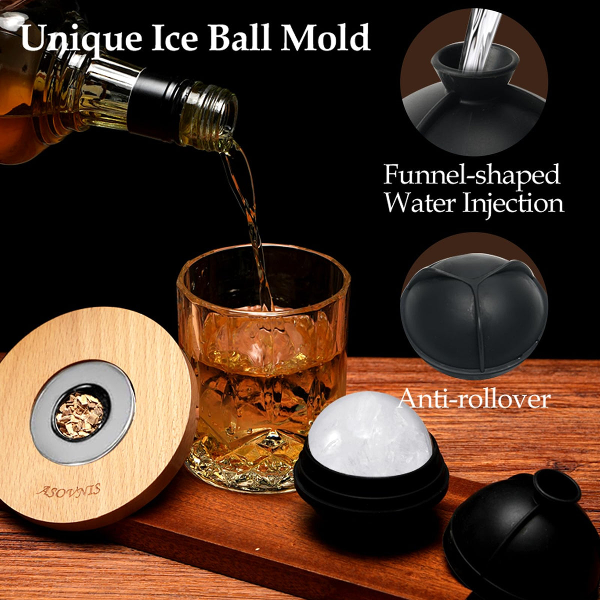 Asovnis whiskey stones keep drinks chilled without dilution
