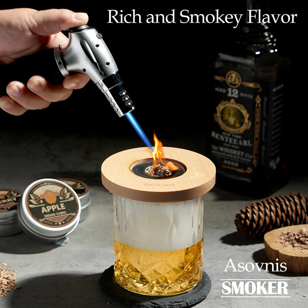 Asovnis wood chips six flavors offering varied smoky infusions