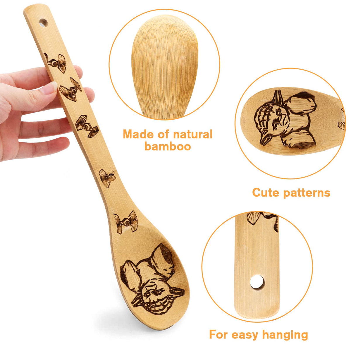 Asrnten Star War wooden utensils make a charming kitchen gift.