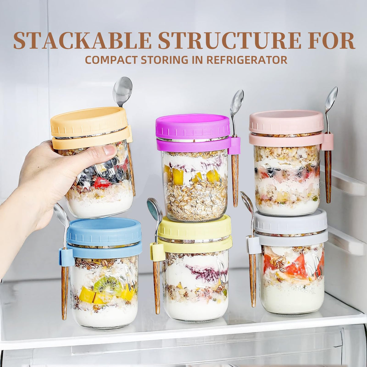 AsstarJTK colorful lids offer organized storage and style.