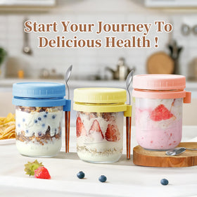 AsstarJTK dishwasher-safe glass and lids simplify cleanup.