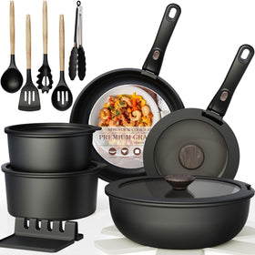 Astercook 21-pcs nonstick set ready for easy, mess-free cooking