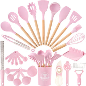 Astercook 39-piece silicone set for versatile home cooking.