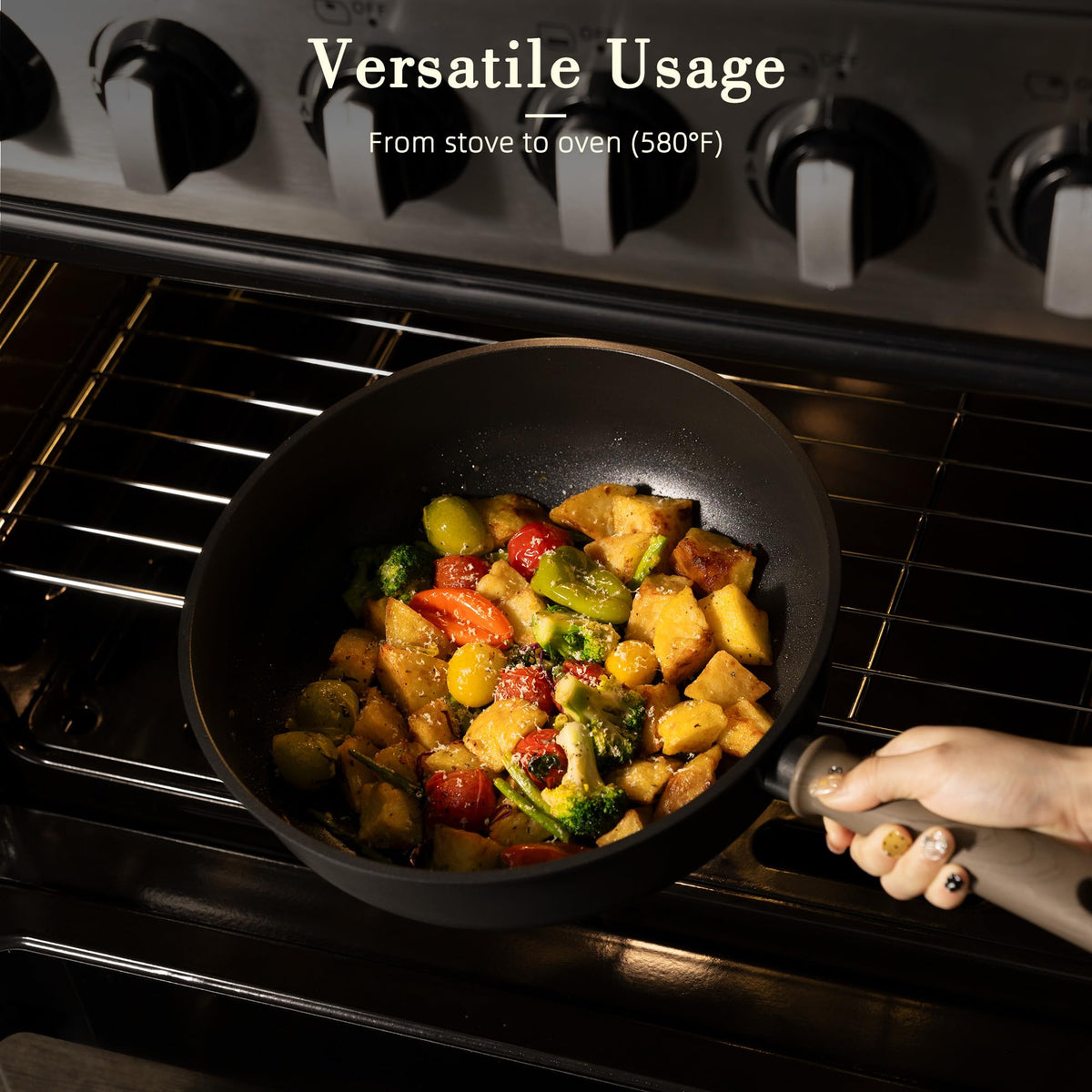 Astercook 5-qt sauté pan with lid for one-pot meals