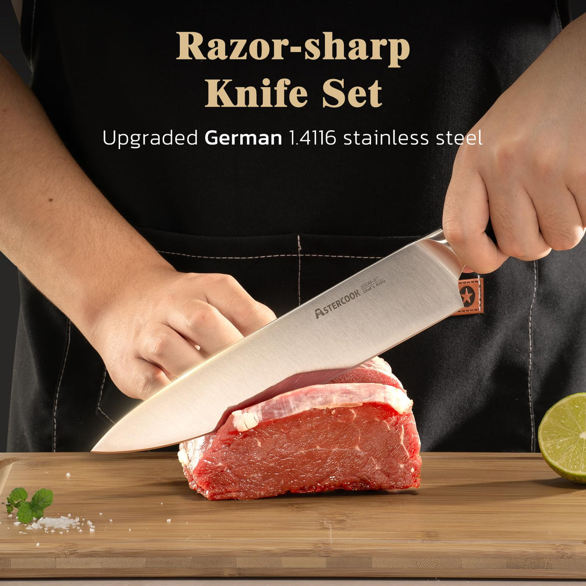 Astercook 6-inch boning knife for precise trimming and deboning.