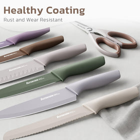 Astercook 8-inch chef knife with balanced blade for efficient chopping.