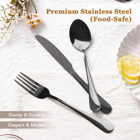 Astercook 8 steak knives included for precise cutting and versatile dining.