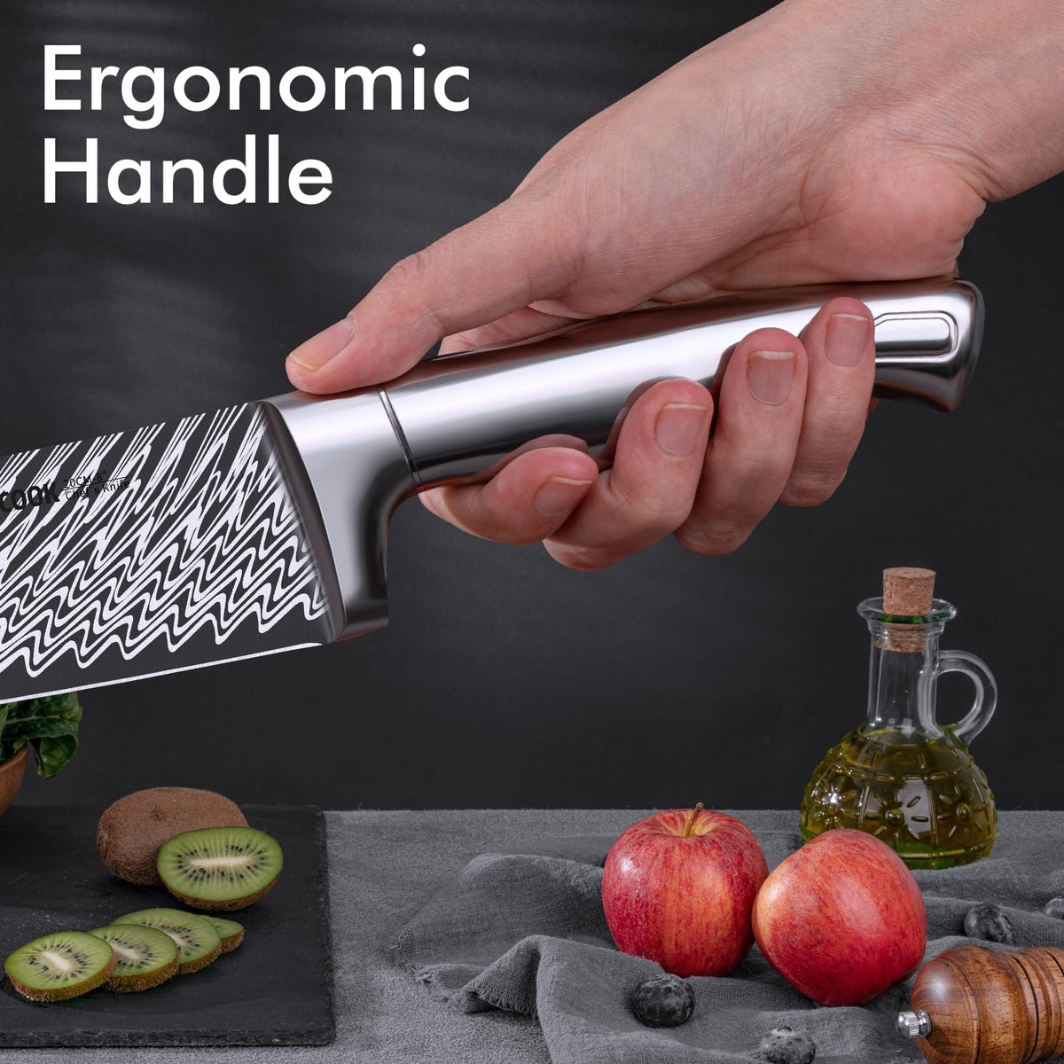 Astercook 8-inch serrated bread knife slices crusts without tearing.