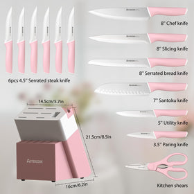 Astercook 8-inch serrated bread knife slices crusts smoothly.