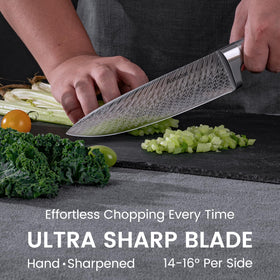 Astercook 8-inch slicing knife ideal for clean, precise slices.