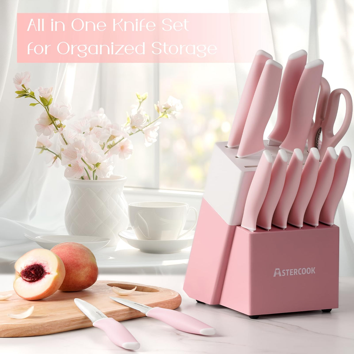Astercook 8-inch slicing knife yields clean, even slices.