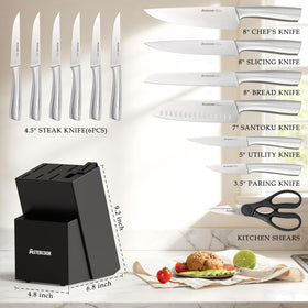 Astercook 8-inch chef knife ready for precise vegetable slicing