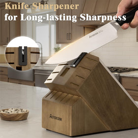 Astercook 8-inch serrated bread knife provides clean, even bread slices.