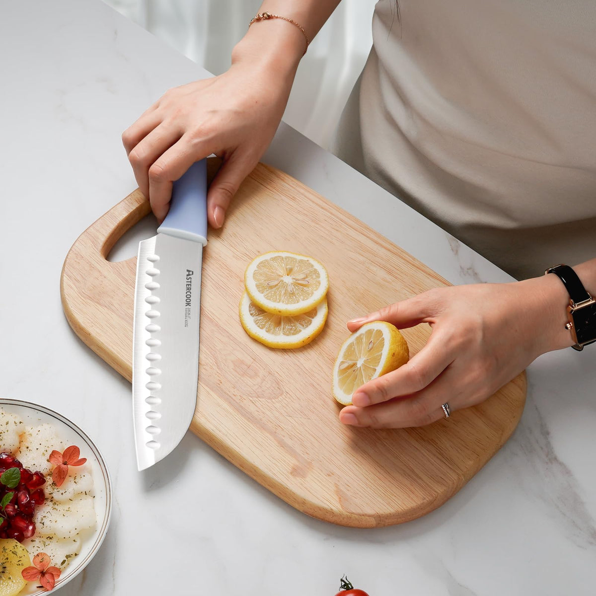 Astercook balanced knife set feel reduces fatigue during prep