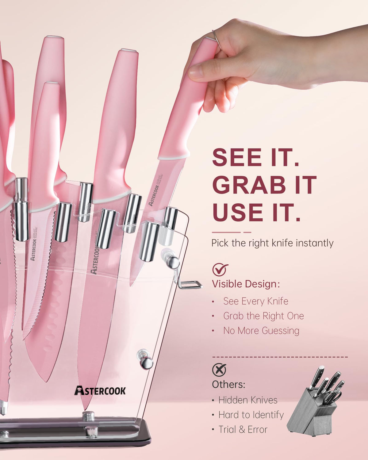 Ergonomic balance enhances control for precise chopping and slicing