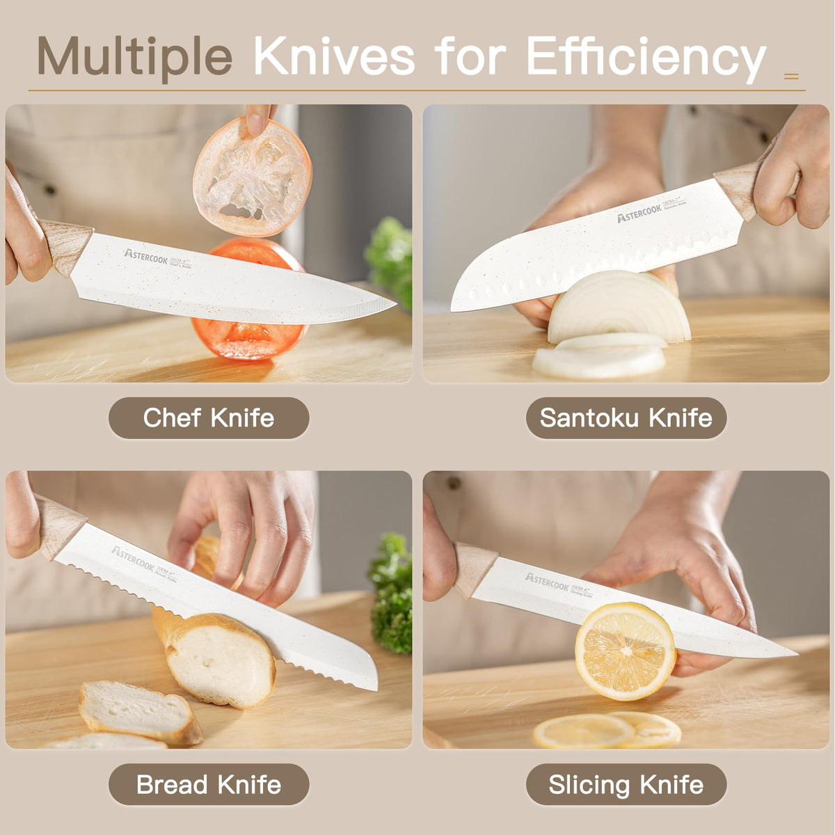Astercook blade guards providing safe blade storage