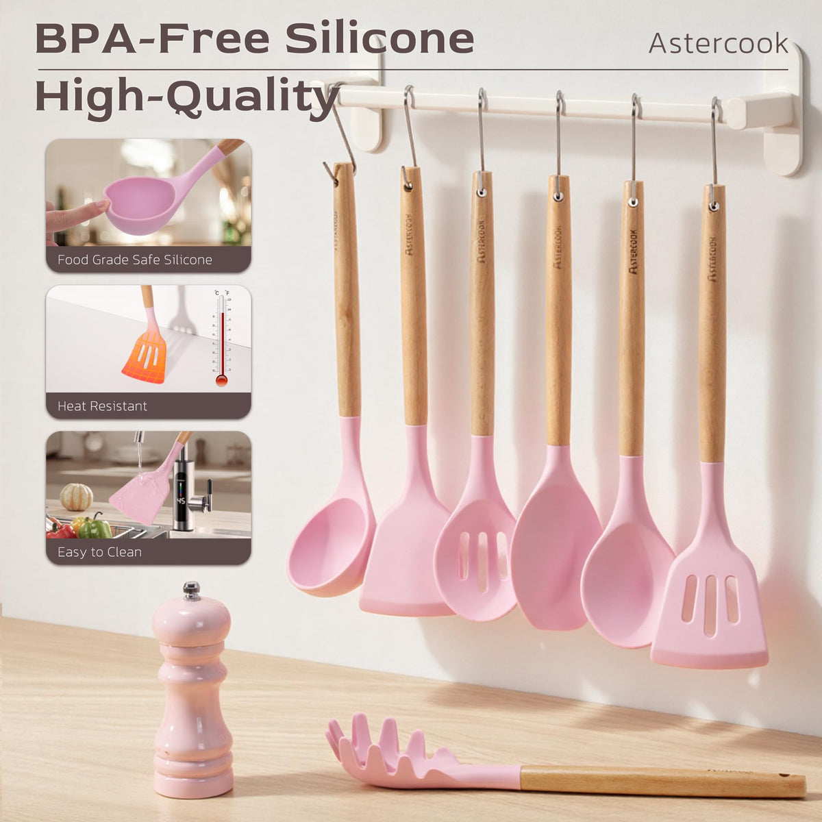 Astercook BPA-free and odor-resistant design for healthy cooking.