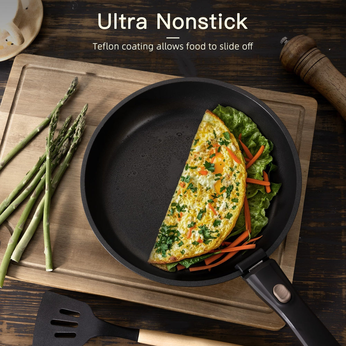 Astercook detachable-handle storage simplifies cleaning and organization