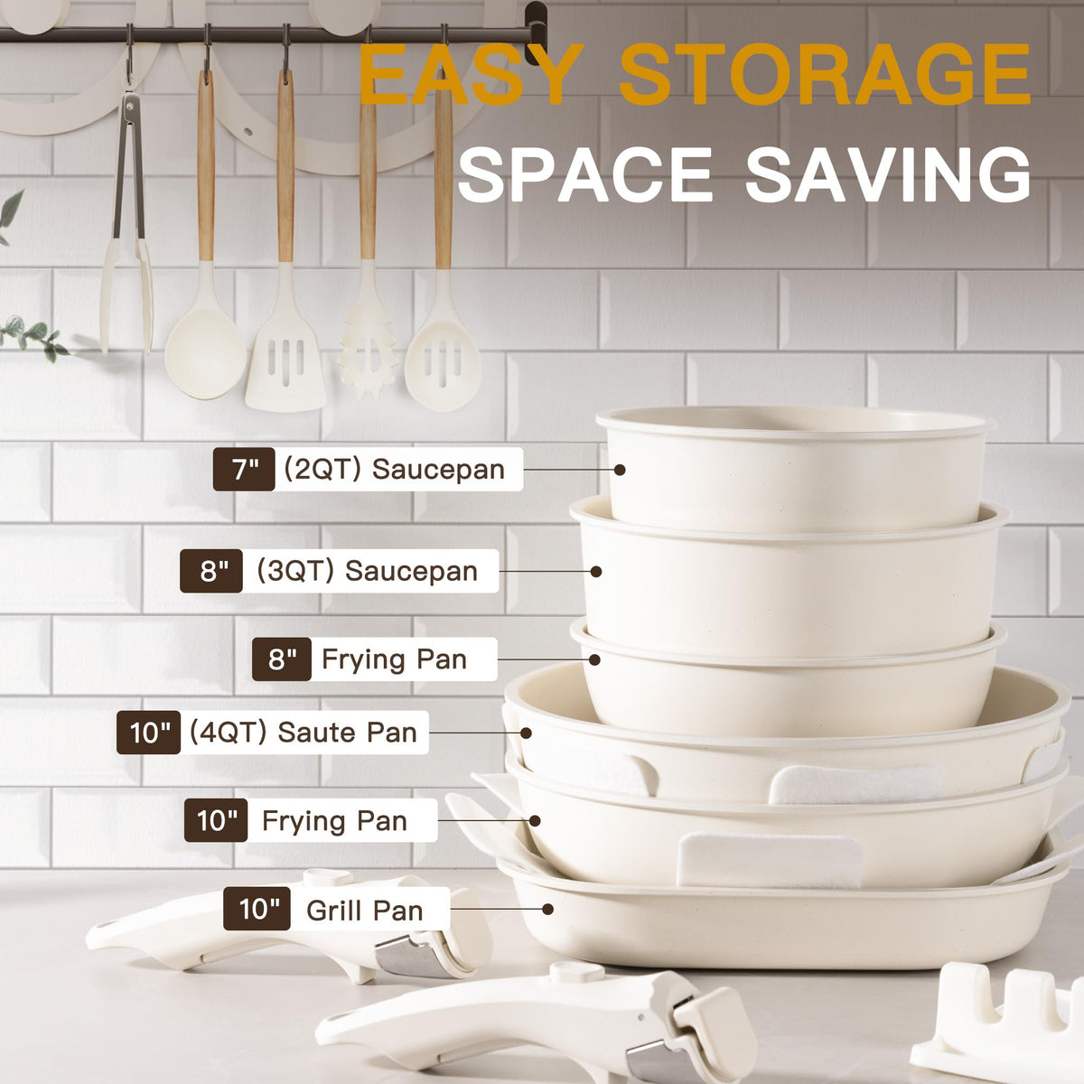 Astercook easy-clean nonstick interior makes cleanup simple.