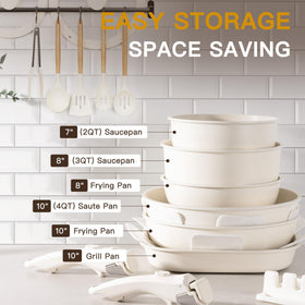 Astercook easy-clean nonstick interior makes cleanup simple.