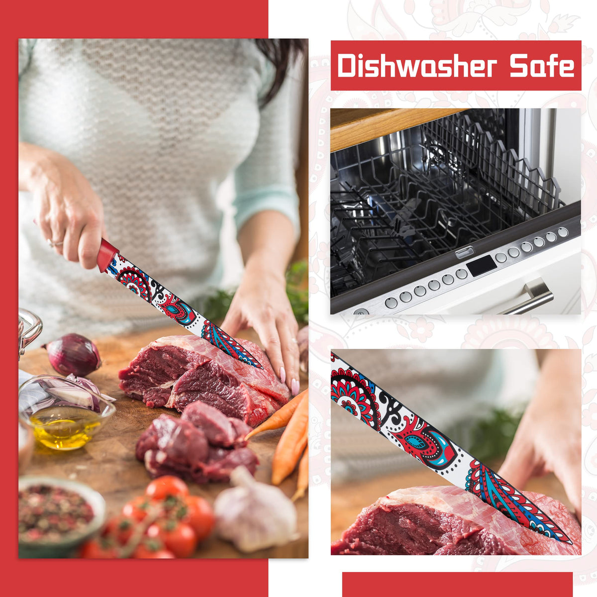Astercook ergonomic whale-handle for comfortable grip during prep
