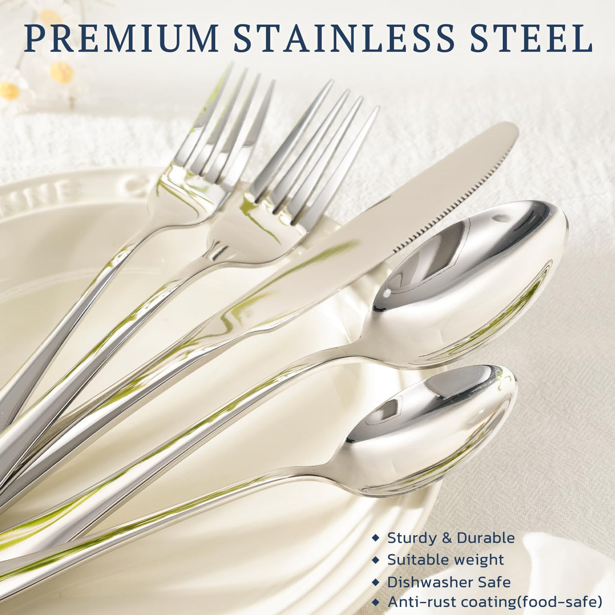 Astercook flatware with elegant design enhances dining ambience during meals
