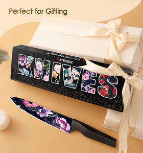 Astercook flower knife set: 3.5-inch paring knife for peeling and trimming with control.