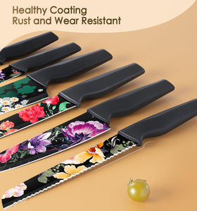 Astercook flower knife set: 5-inch utility knife for small prep tasks.