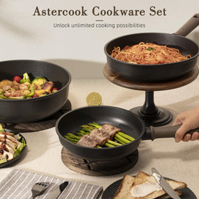 Astercook healthy non-toxic cookware set free from PFAS PTFE PFOA PFOS