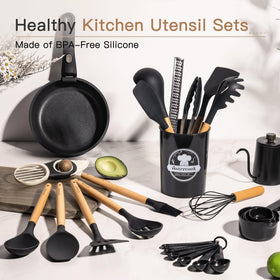 Astercook heat-resistant utensils up to 446°F for high-heat cooking.