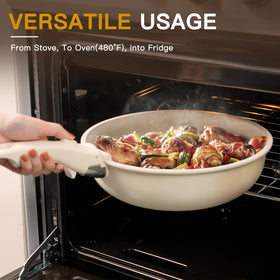 Astercook induction-ready base ensures even heat distribution on stoves.
