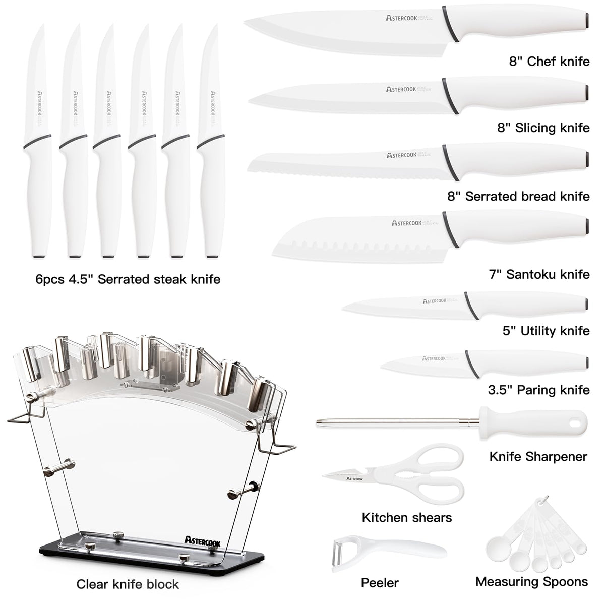 Astercook knife set in action for daily meal prep