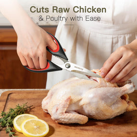 Astercook black-red scissors help prevent cross-contamination in busy kitchens.