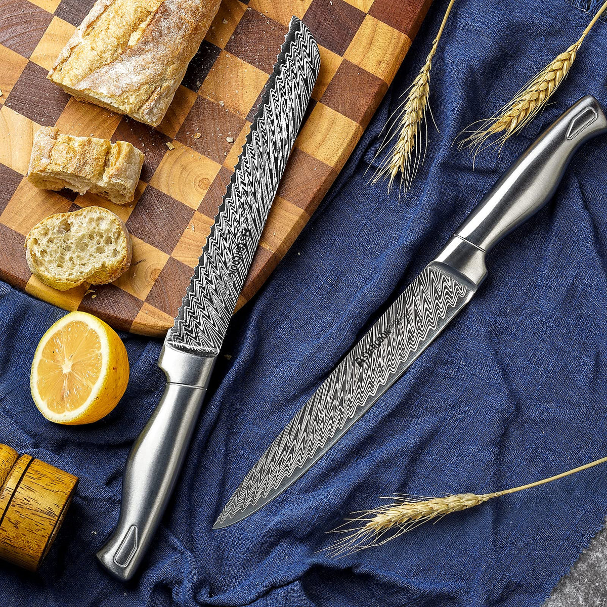 Astercook 8-inch serrated bread knife for clean slices