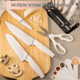 Astercook knife blades close-up show precision for effortless slicing