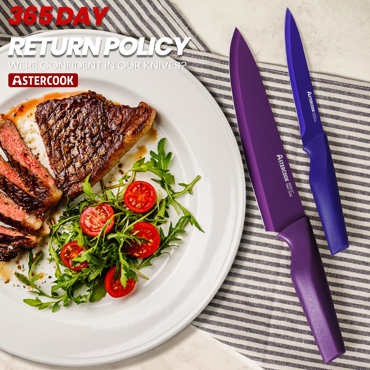 Astercook 5in utility knife for versatile prep tasks.