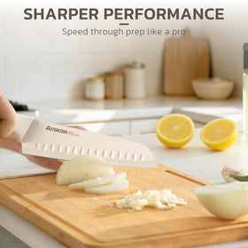 Astercook 8-inch serrated bread knife for crusty loaves and even slices