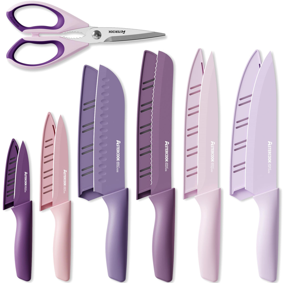 Astercook knife set 8-inch chef knife for precise slicing and dicing.