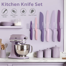 Astercook knife set 8-inch serrated bread knife for crusty loaves.