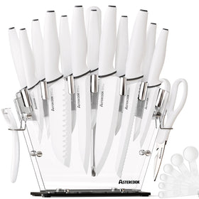 Astercook knife set displayed in the white block for organized everyday cooking