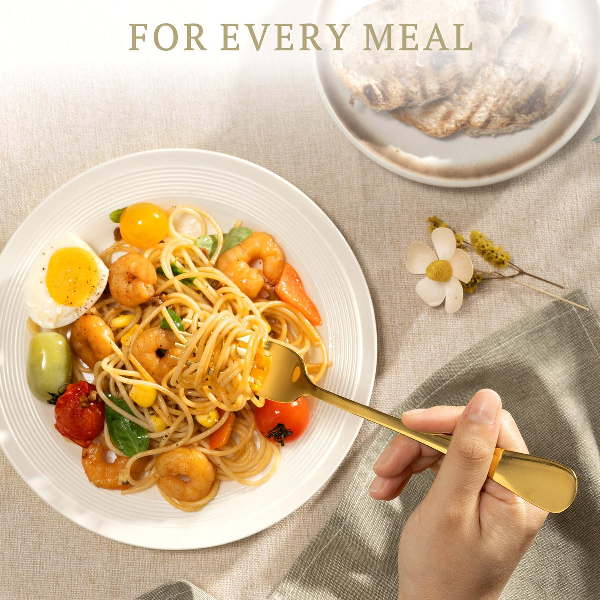 Astercook mirror polish finish enhances table presentation