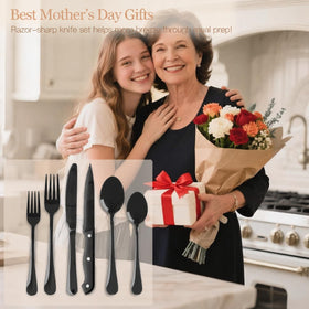 Astercook mirror-polished flatware adds a sleek professional look to tables.