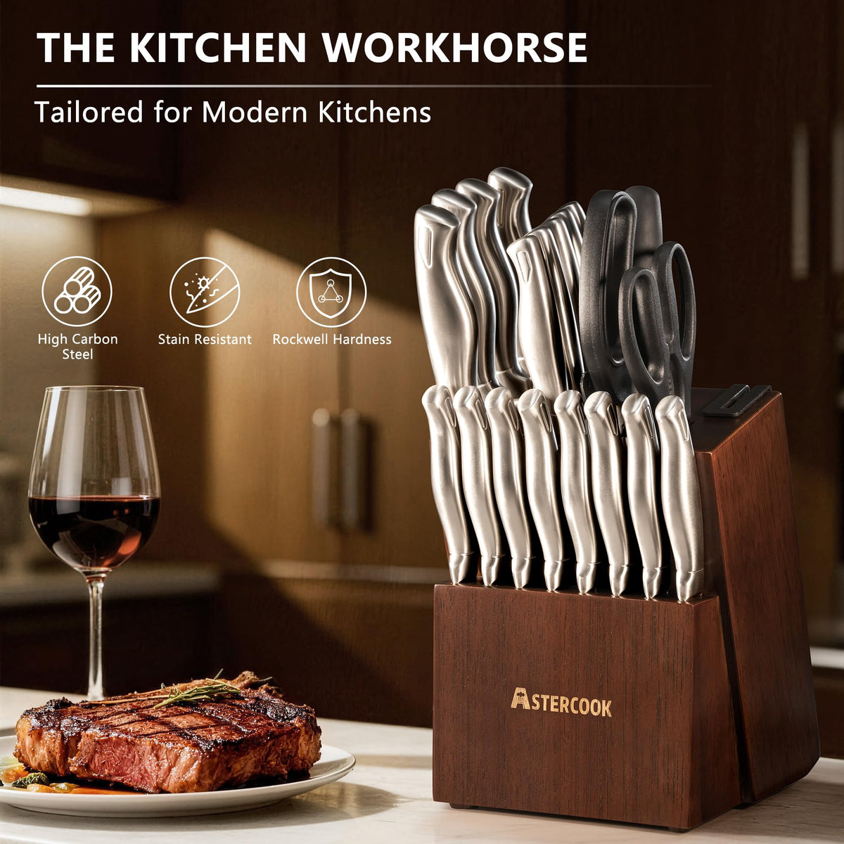 Astercook 3-inch peeling knife for trimming fruits