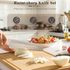 Close-up of Astercook razor-sharp blades ready for clean cuts