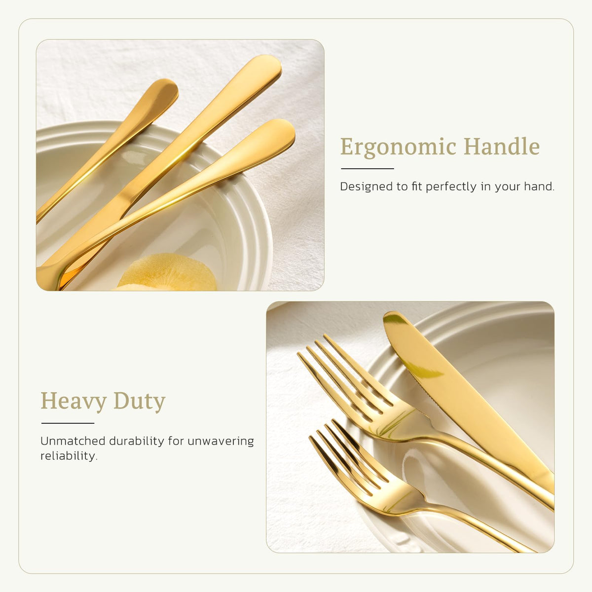 Astercook soup spoons with smooth, comfortable grip
