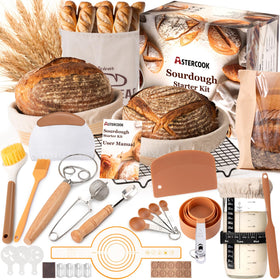 Astercook round banneton with spiral pattern for even proofing