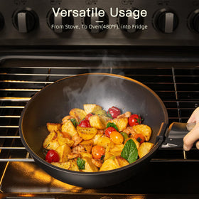 Astercook stackable design saves cabinet space and streamlines storage