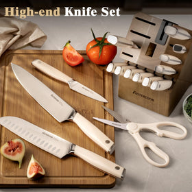 Astercook kitchen shears and utility knife offer versatile prep options.