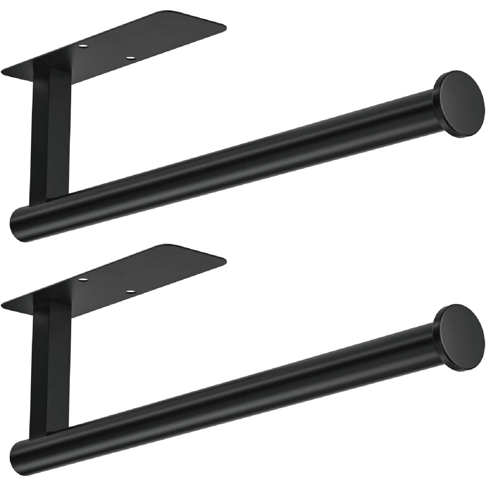 ASTOFLI paper towel holder under cabinet – front view, durable stainless steel for busy kitchens.