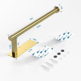 ASTOFLI under-cabinet screw-mounted paper towel holder for sturdy placement on textured surfaces.